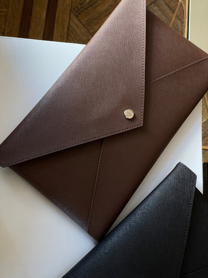 Brown Caroline leather wallet 3-in-1 set